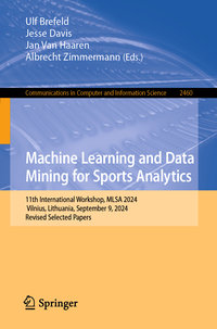 Vorderes Coverbild Machine Learning and Data Mining for Sports Analytics