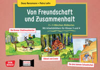 Vorderes Coverbild Von Freundschaft und Zusammenhalt - 3 x 5 Märchen-Bildkarten. Mit Arbeitsblättern für Klasse 3 und 4. Kamishibai Bildkartenset