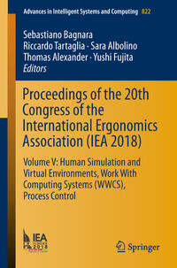 Vorderes Coverbild Proceedings of the 20th Congress of the International Ergonomics Association (IEA 2018)