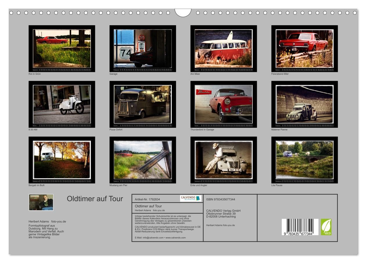 Beispielinhalt (Bild) Oldtimer auf Tour (Wandkalender 2025 DIN A3 quer), CALVENDO Monatskalender