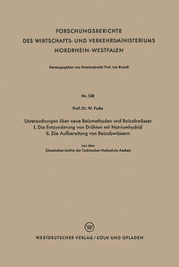 Vorderes Coverbild Untersuchungen über neue Beizmethoden und Beizabwässer I. Die Entzunderung von Drähten mit Natriumhydrid. II. Die Aufbereitung von Beizabwässern
