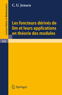 Vorderes Coverbild Les Foncteurs Derives de lim et leurs Applications en Theorie des Modules