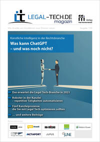 Vorderes Coverbild Legal Tech-Magazin 1/23