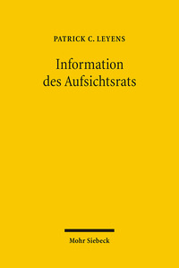 Vorderes Coverbild Information des Aufsichtsrats