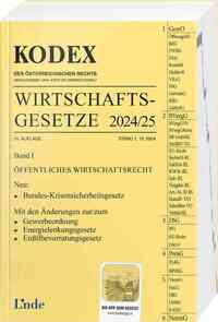 Vorderes Coverbild KODEX Wirtschaftsgesetze Band I 2024/25