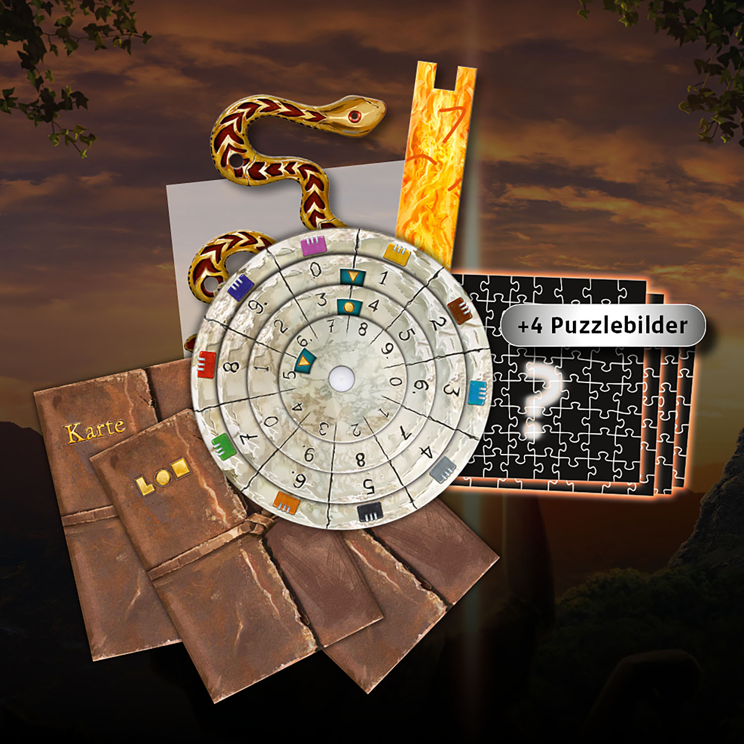 Beispielinhalt (Bild) EXIT® Spiel+Puzzle Der verschollene Tempel (E)