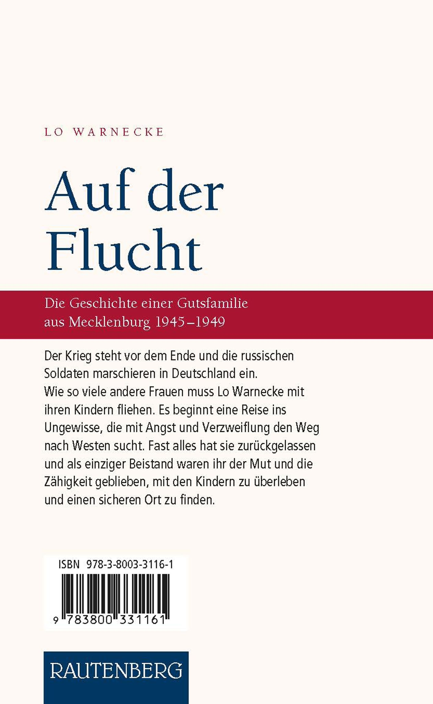 Rückseitencover Auf der Flucht