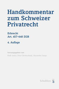 Vorderes Coverbild Handkommentar zum Schweizer Privatrecht