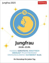 Vorderes Coverbild Jungfrau Sternzeichenkalender 2025 - Tagesabreißkalender - Ihr Horoskop für jeden Tag