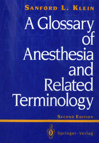 Vorderes Coverbild A Glossary of Anesthesia and Related Terminology