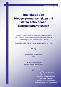 Vorderes Coverbild Interaktion von Niederspannungsnetzen mit daran betriebenen Netzpulsstromrichtern