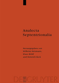 Vorderes Coverbild Analecta Septentrionalia