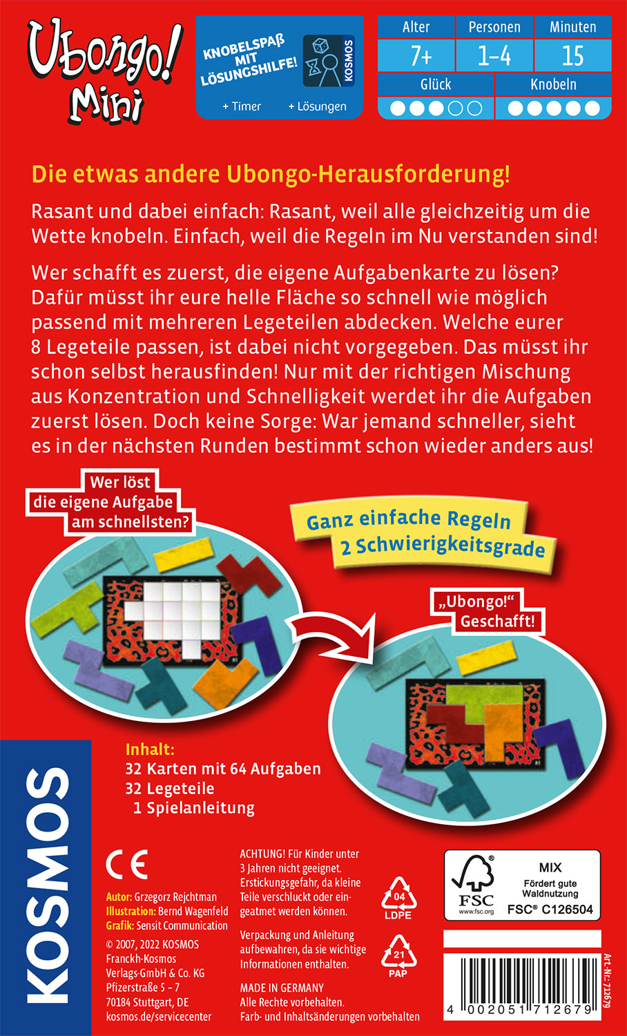 Rückseitencover Ubongo! Mini