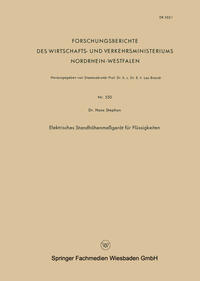 Vorderes Coverbild Elektrisches Standhöhenmeßgerät für Flüssigkeiten