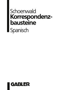 Vorderes Coverbild Korrespondenzbausteine Spanisch