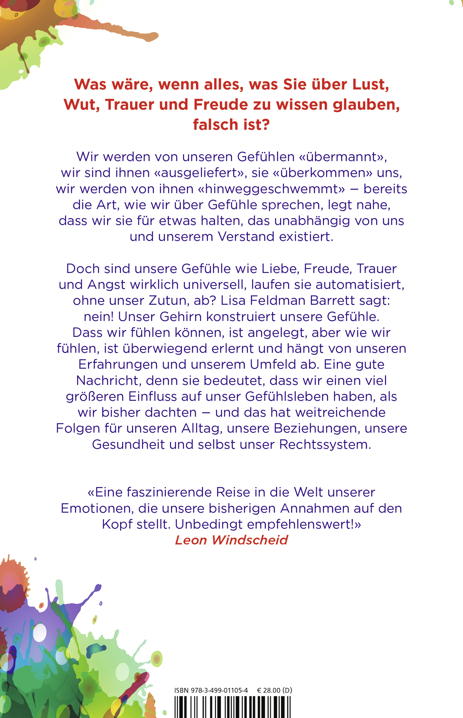 Rückseitencover Wie Gefühle entstehen