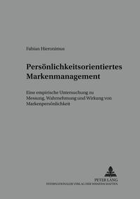 Vorderes Coverbild Persönlichkeitsorientiertes Markenmanagement