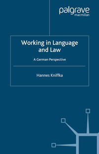 Vorderes Coverbild Working in Language and Law