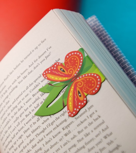Beispielinhalt (Bild) Line Markers (Butterflies/Schmetterlinge) - Magnetische Lesezeichen - 2er Set