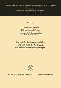 Vorderes Coverbild Energetische Betriebseigenschaften und wirtschaftliche Auslegung von elektrischen Verteilungsanlagen