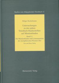 Vorderes Coverbild Untersuchungen zu den späten Totenbuch-Handschriften auf Mumienbinden