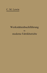 Vorderes Coverbild Werkstättenbuchführung für moderne Fabrikbetriebe