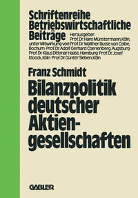 Vorderes Coverbild Bilanzpolitik deutscher Aktiengesellschaften