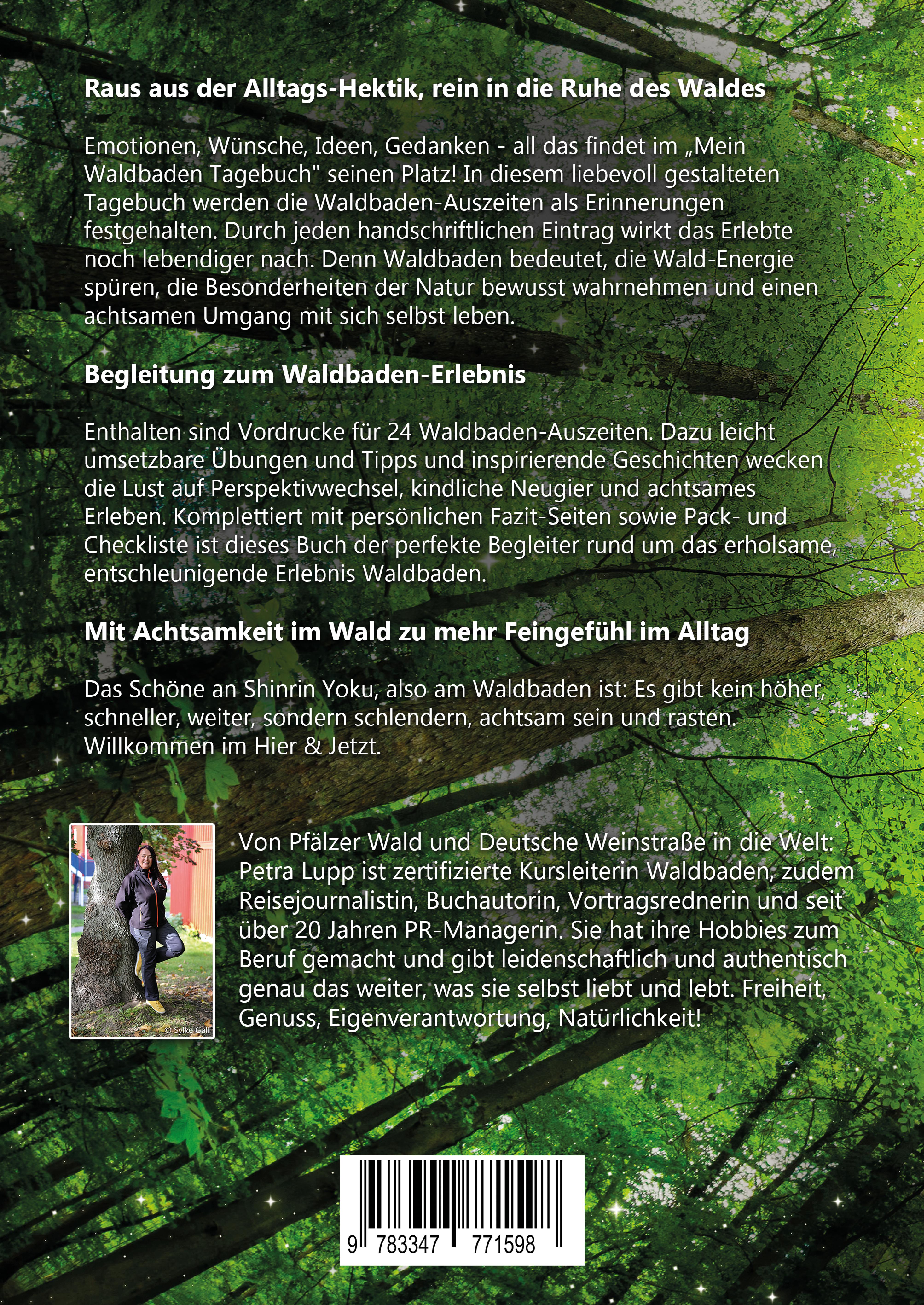 Rückseitencover Mein Waldbaden Tagebuch