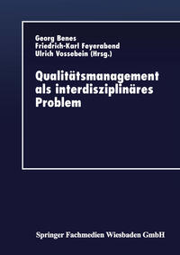 Vorderes Coverbild Qualitätsmanagement als interdisziplinäres Problem