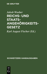 Vorderes Coverbild Reichs- und Staatsangehörigkeitsgesetz