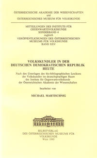 Vorderes Coverbild Volkskundler in der Deutschen Demokratischen Republik heute