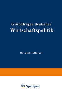 Vorderes Coverbild Grundfragen deutscher Wirtschaftspolitik