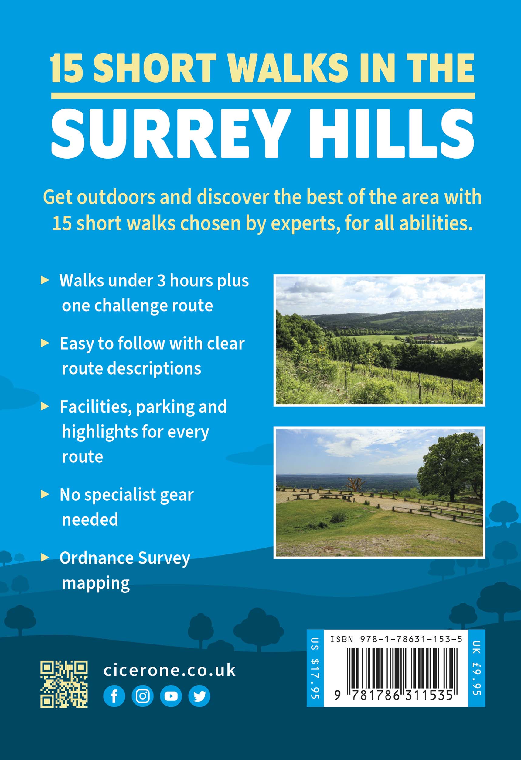 Rückseitencover Short Walks in the Surrey Hills