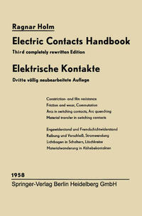 Vorderes Coverbild Elektrische Kontakte / Electric Contacts Handbook