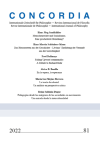 Vorderes Coverbild Concordia – Internationale Zeitschrift für Philosophie Heft 81