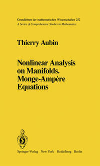 Vorderes Coverbild Nonlinear Analysis on Manifolds. Monge-Ampère Equations