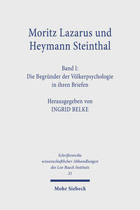 Vorderes Coverbild Moritz Lazarus und Heymann Steinthal