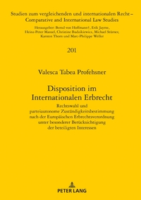 Vorderes Coverbild Disposition im Internationalen Erbrecht