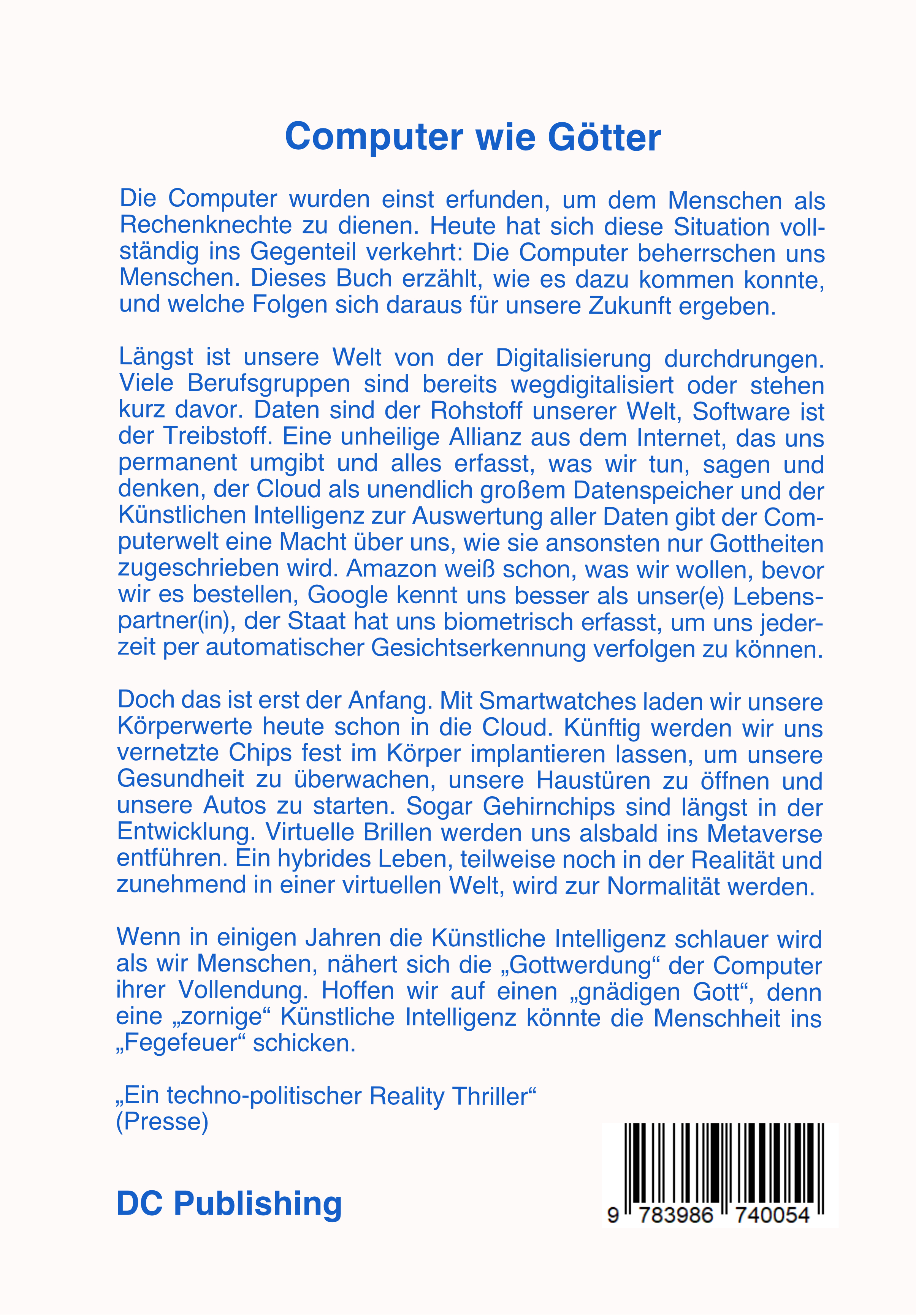 Rückseitencover Computer wie Götter