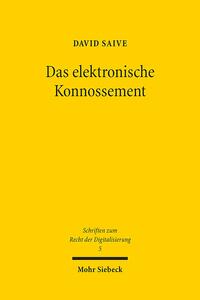 Vorderes Coverbild Das elektronische Konnossement