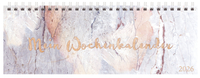 Vorderes Coverbild Tischquerkalender Marble 2026