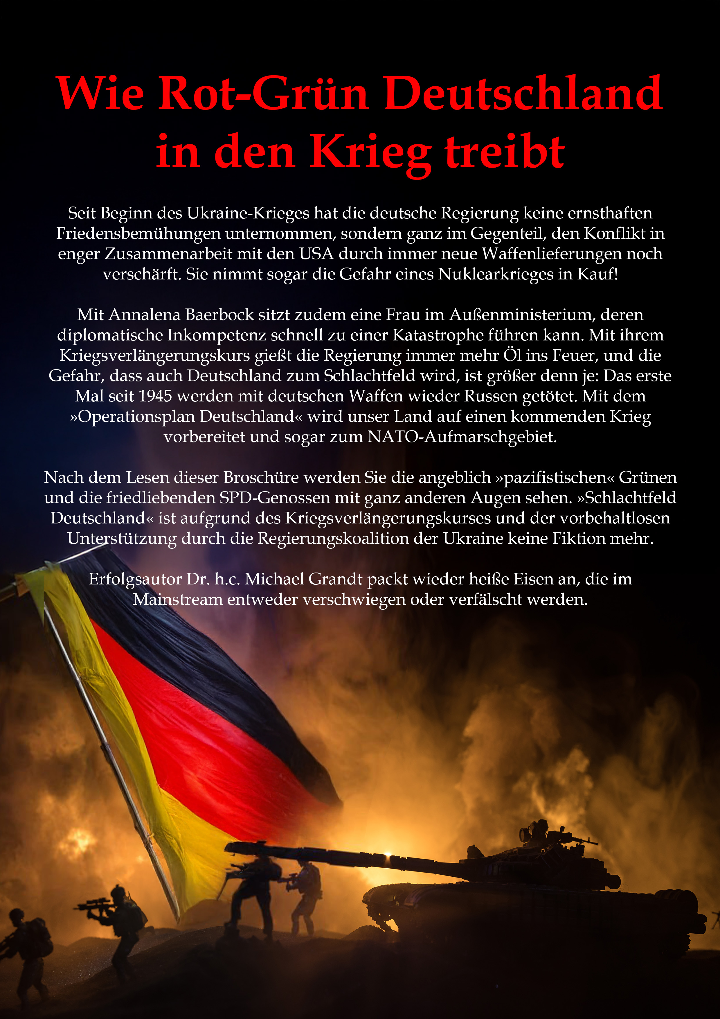 Rückseitencover Schlachtfeld Deutschland: Wie die Regierung unser Land in den Krieg treibt