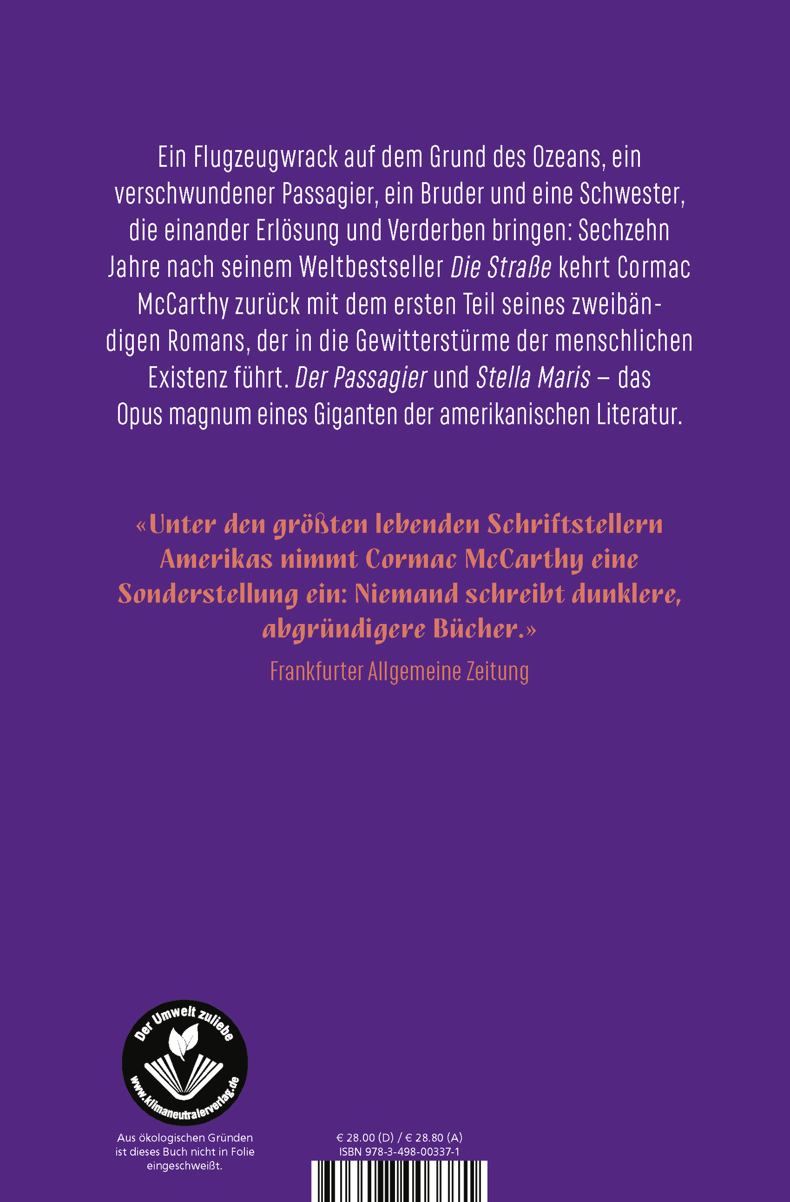 Rückseitencover Der Passagier