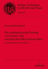 Vorderes Coverbild Die extraterritoriale Geltung von Grund- und europäischen Menschenrechten