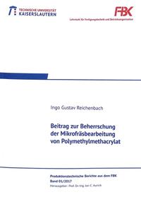 Vorderes Coverbild Beitrag zur Beherrschung der Mikrofräsbearbeitung von Polymethylmethacrylat