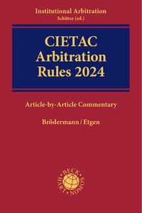 Vorderes Coverbild CIETAC Arbitration Rules 2024