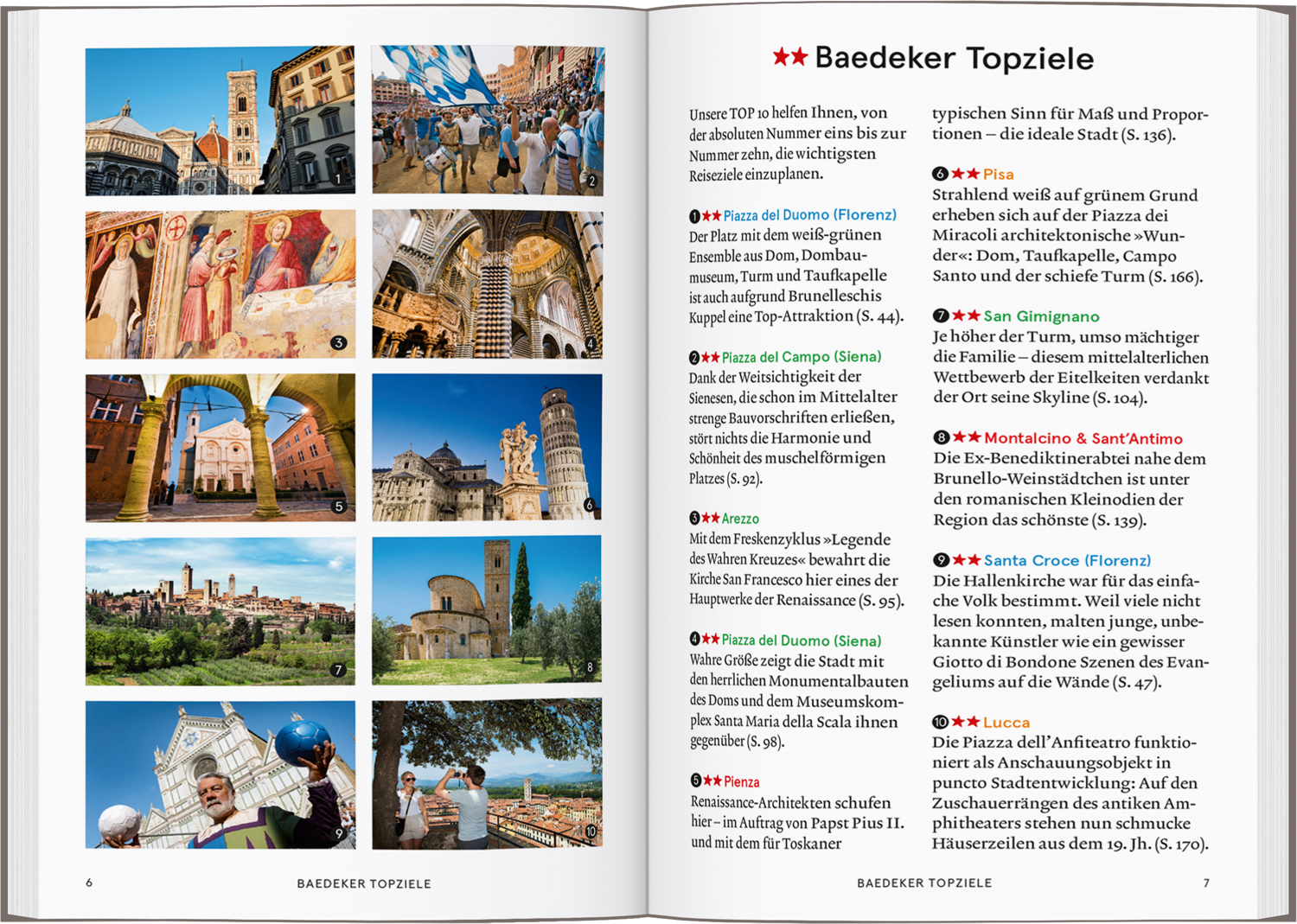 Beispielinhalt (Bild) Baedeker SMART Reiseführer Toskana