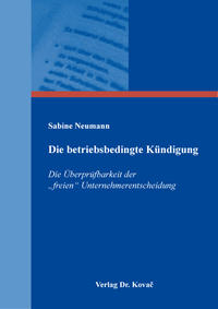 Vorderes Coverbild Die betriebsbedingte Kündigung