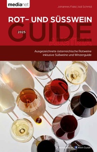 Vorderes Coverbild Rot- und Süßwein Guide Austria 2025