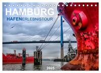 Vorderes Coverbild Hamburg Hafenerlebinstour (Tischkalender 2025 DIN A5 quer), CALVENDO Monatskalender